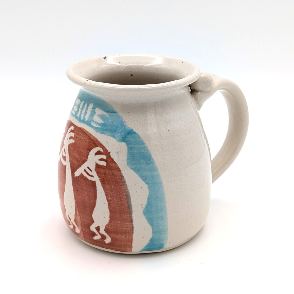 Vintage Kokopelli Mug Handcrafted Studio Pottery Southwestern Folk Art Signed
